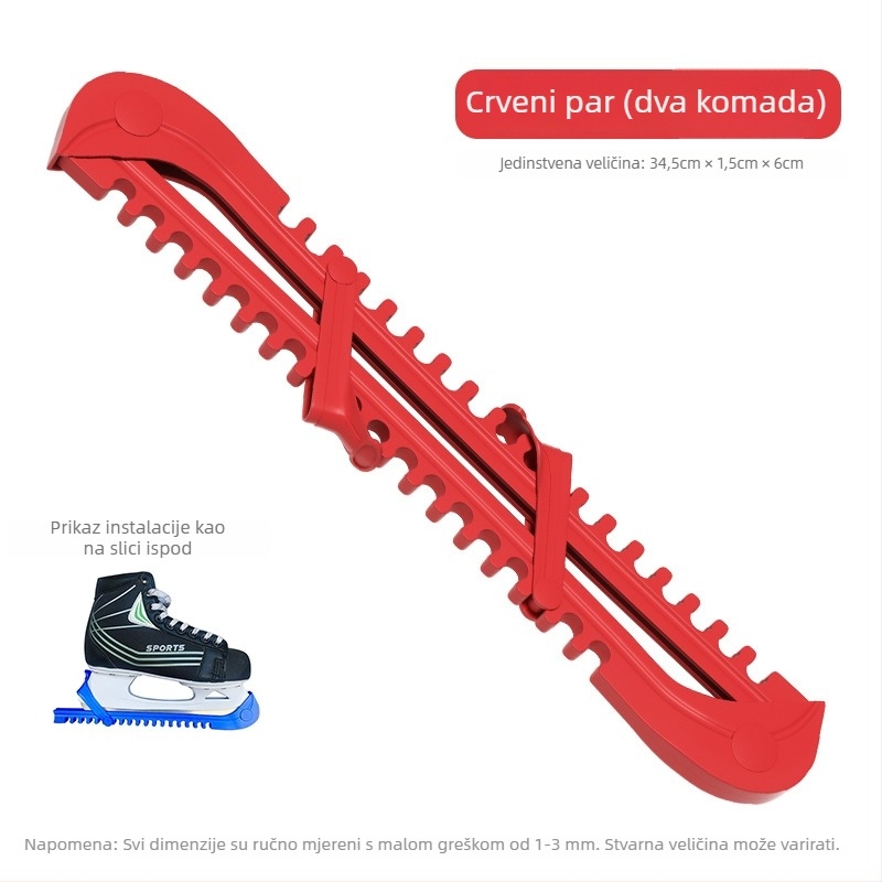 Zaštitni omotač oštrice hokeja za klizanje – kompatibilan za odrasle i djecu, dimenzije oštrice 34.5×1.5×6 cm