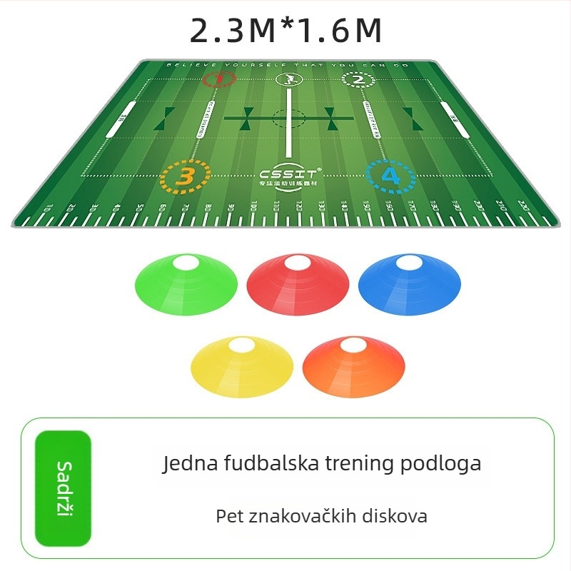 Unutarnja podloga za nogometnu obuku za djecu — Crystal Velvet površina, CSSIT brend, porijeklo Guangzhou, pomoćno sredstvo za nogomet.