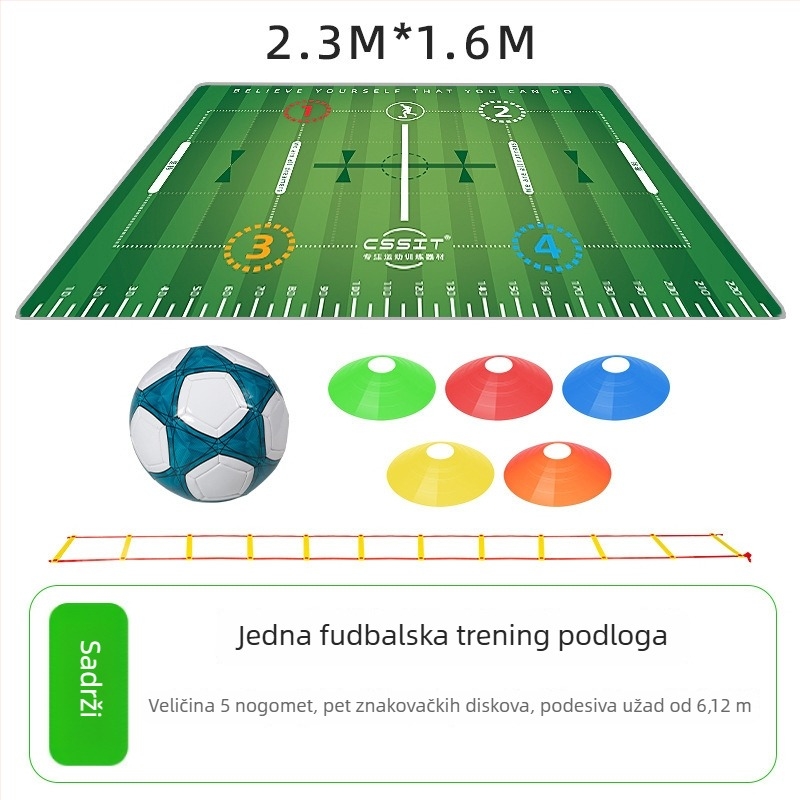 Unutarnja podloga za nogometnu obuku za djecu — Crystal Velvet površina, CSSIT brend, porijeklo Guangzhou, pomoćno sredstvo za nogomet.