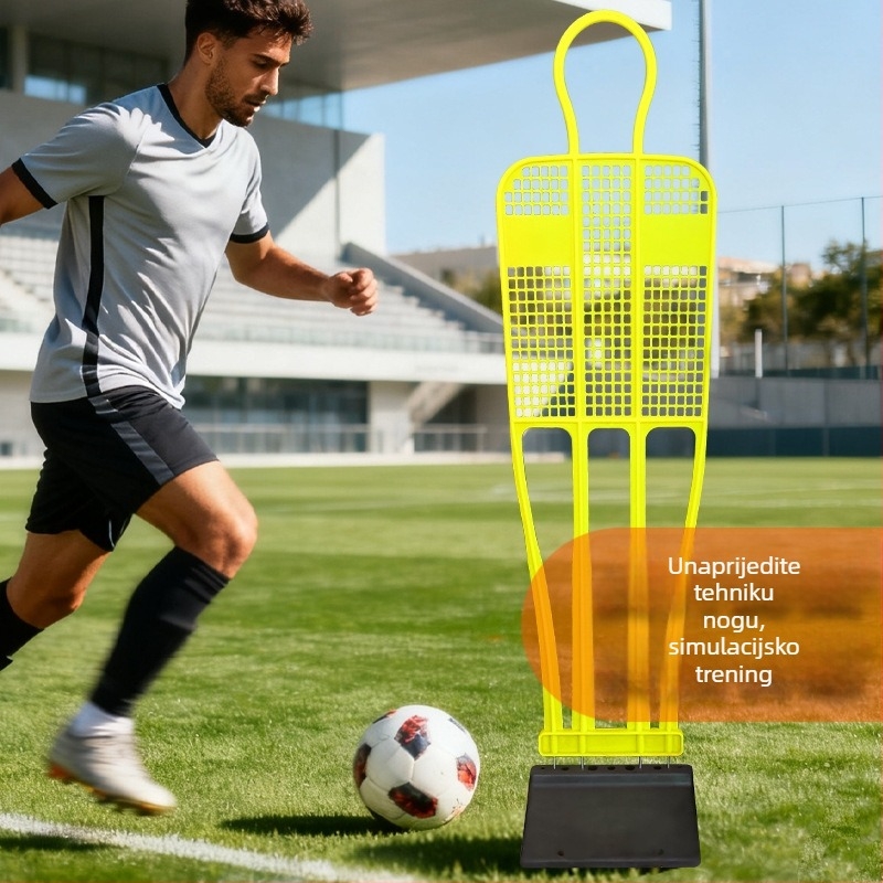 Ranji zid za trening nogometa – zid s preprekama za pozicioniranje lopte i vježbanje nogu, ABS materijal, prilagodljiv, pomoć za trening – pogodna za nogomet, košarku i odbojku