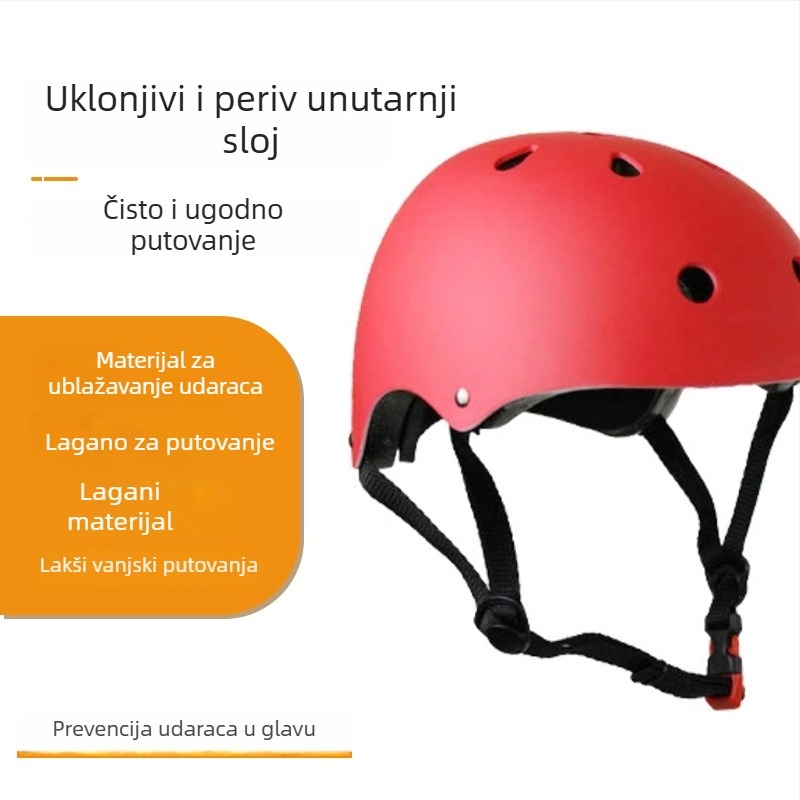 Dječji set zaštite s kacigom — prilagodljiv dizajn, tiskano logo; ABS ljuska + zaštitni elementi; za djecu; 7-dijelni set