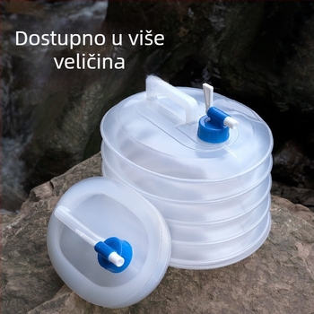 Sklopiva PE vreća za vodu – prehrambene kvalitete, sklopni spremnik vode za vanjsku upotrebu, prenosno za automobil i kampiranje