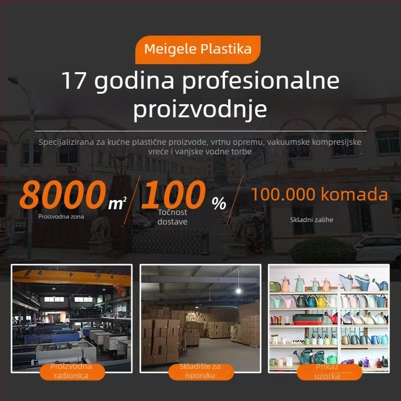 Meigale Sklopiva vodena torba za kampiranje na otvorenom, prenosna, velik kapacitet, PE plast, prilagodljivo pakiranje