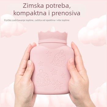 Silikonska boca za toplu vodu – grijanje injekcijom vode, otporna na eksplozije, mini plišani grijač za ruke