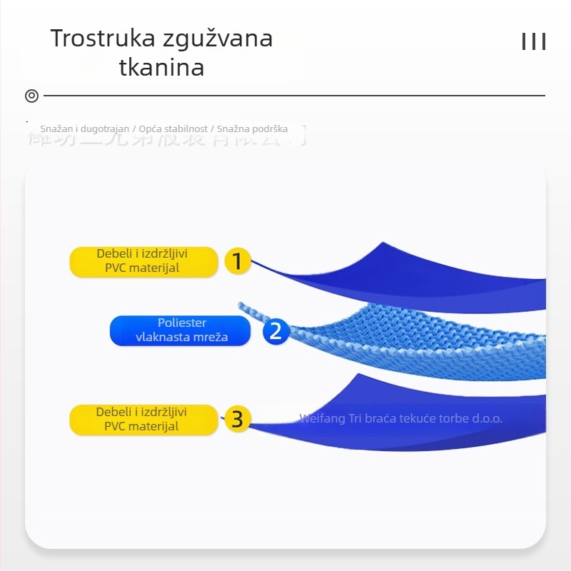 PE vreća za vodu s velikim kapacitetom, sklopiva i mekana, za hitno gašenje požara, skladištenje vode i predkompresiju za mostove
