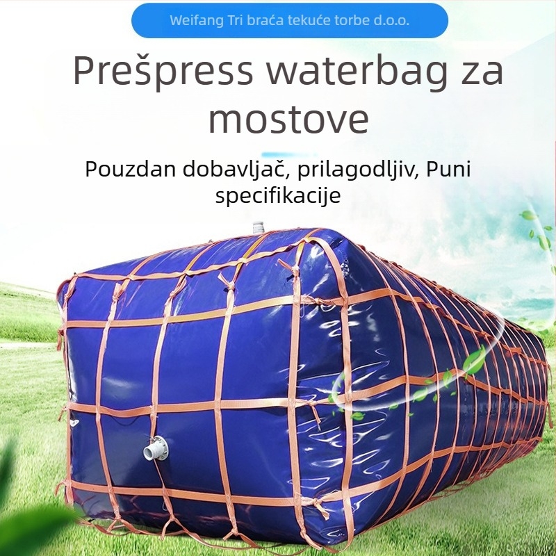 PE vreća za vodu s velikim kapacitetom, sklopiva i mekana, za hitno gašenje požara, skladištenje vode i predkompresiju za mostove