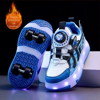 Wheely's Heelys za djecu, tenisice s PU kotačićima, dvokotačne, univerzalne (dječaci i djevojčice)