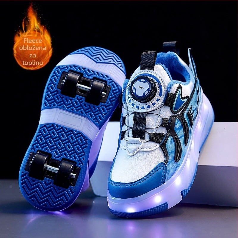 Wheely's Heelys za djecu, tenisice s PU kotačićima, dvokotačne, univerzalne (dječaci i djevojčice)