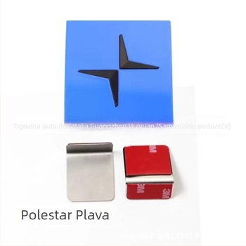Automobilska naljepnica za Volvo/Polestar: dekorativna oznaka za središnji otvor i stražnji dio, dvostruka uporaba — ABS materijal; ugradnja ljepilom; uzorak kao na slici; prilagodba dostupna