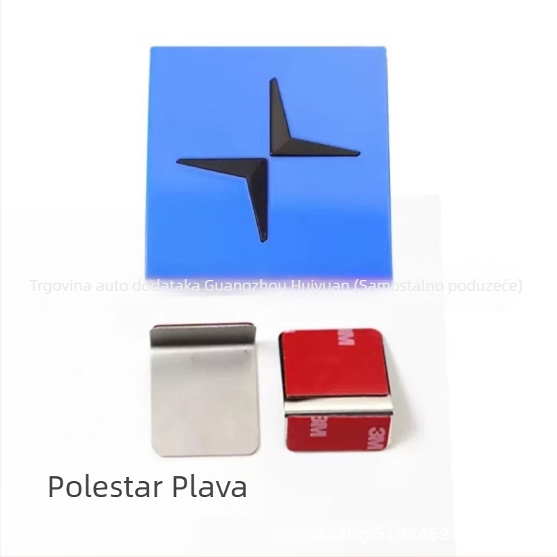 Automobilska naljepnica za Volvo/Polestar: dekorativna oznaka za središnji otvor i stražnji dio, dvostruka uporaba — ABS materijal; ugradnja ljepilom; uzorak kao na slici; prilagodba dostupna