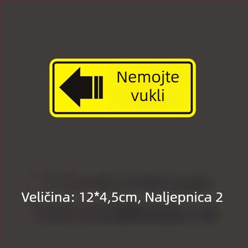 Sticker za stražnji poklopac automobila, PET materijal, tekstni uzorak, ljepljiva podloga, prilagodljivo