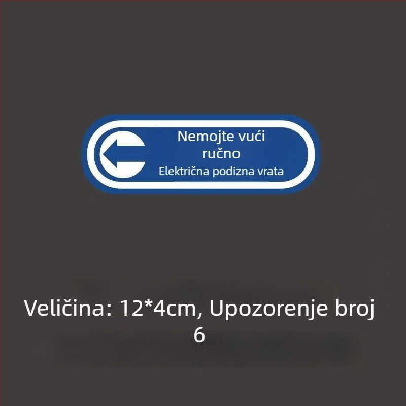 Sticker za stražnji poklopac automobila, PET materijal, tekstni uzorak, ljepljiva podloga, prilagodljivo