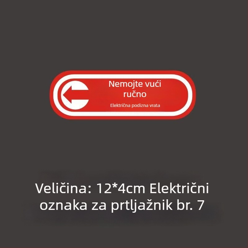 Sticker za stražnji poklopac automobila, PET materijal, tekstni uzorak, ljepljiva podloga, prilagodljivo