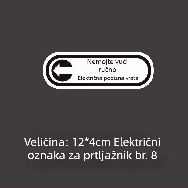 Sticker za stražnji poklopac automobila, PET materijal, tekstni uzorak, ljepljiva podloga, prilagodljivo
