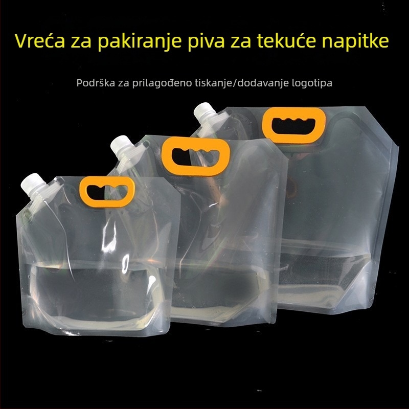 Pakiranje tekućih pića u prozirnu stojeću vrećicu s izljevom, marka Yuxi