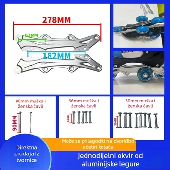 Držač oštrice za dječje rolerice, jednostruki, aluminijska legura, banana držač