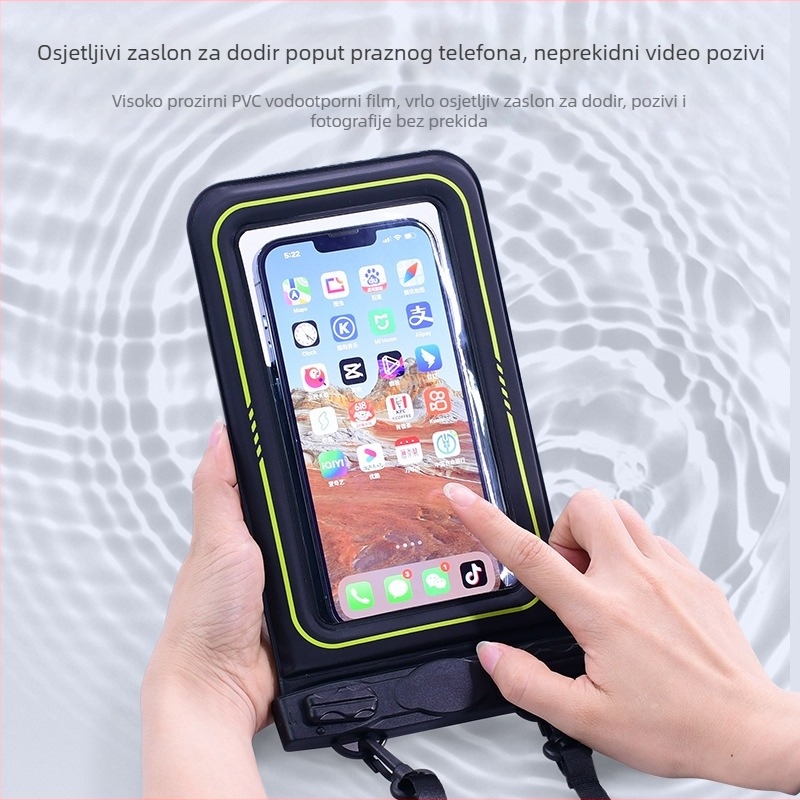 Vodootporna plutajuća torbica za telefon, s brtvenim zatvaranjem za dodirni zaslon, prozirna PVC futrola, stane 1 telefon, mogućnost prilagođenog logotipa