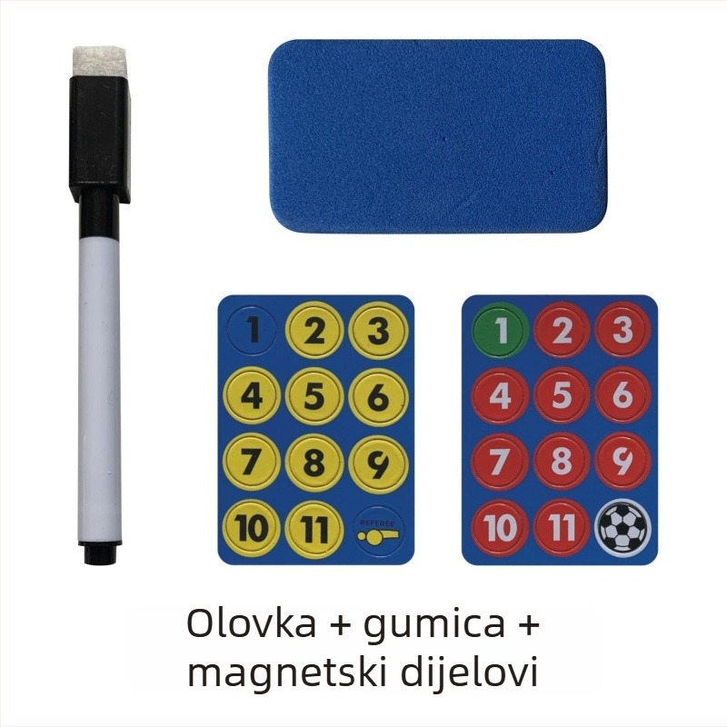 Prijenosna taktička ploča za nogometne trenere – sklopiva, magnetska i izbrisiva, trenažni alat.