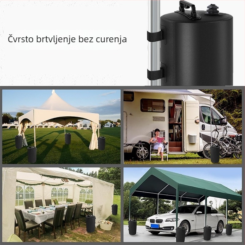 Vanjska vodena baza za šator – napunjena vodom, težina od pijeska, vodootporna tkanina 500D PVC, pogodno za odrasle, djecu i starije osobe