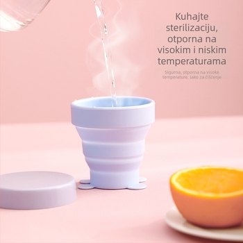 FaSoLa sklopiva silikonska šalica, teleskopski dizajn, za vanjsku upotrebu, prijenosna