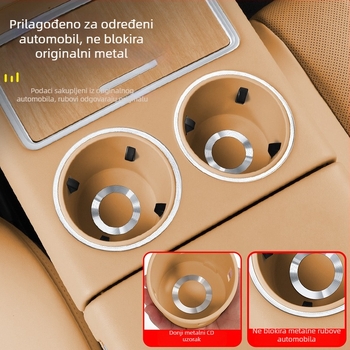 R7 središnja konzolna podloga za čaše, silikon, prilagodljiva, bez logotipa, Car cool