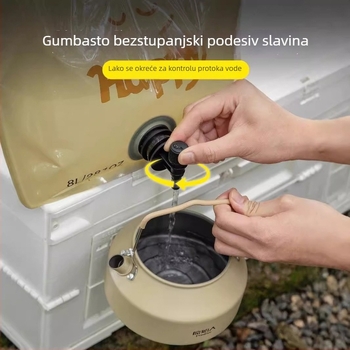 The Primitive sklopiva vreća za vodu – Prijenosna vanjska vreća za vodu za kampiranje, Trostruki PET/NY/PE materijal, Veliki kapacitet, Lansirano 2024