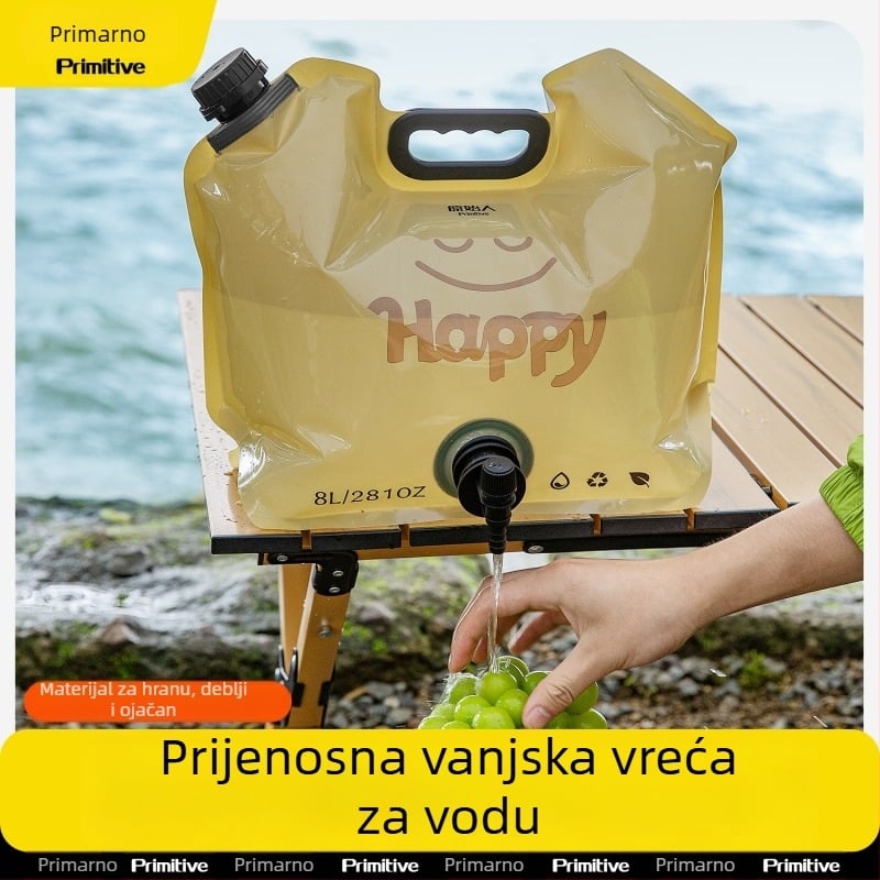 The Primitive sklopiva vreća za vodu – Prijenosna vanjska vreća za vodu za kampiranje, Trostruki PET/NY/PE materijal, Veliki kapacitet, Lansirano 2024