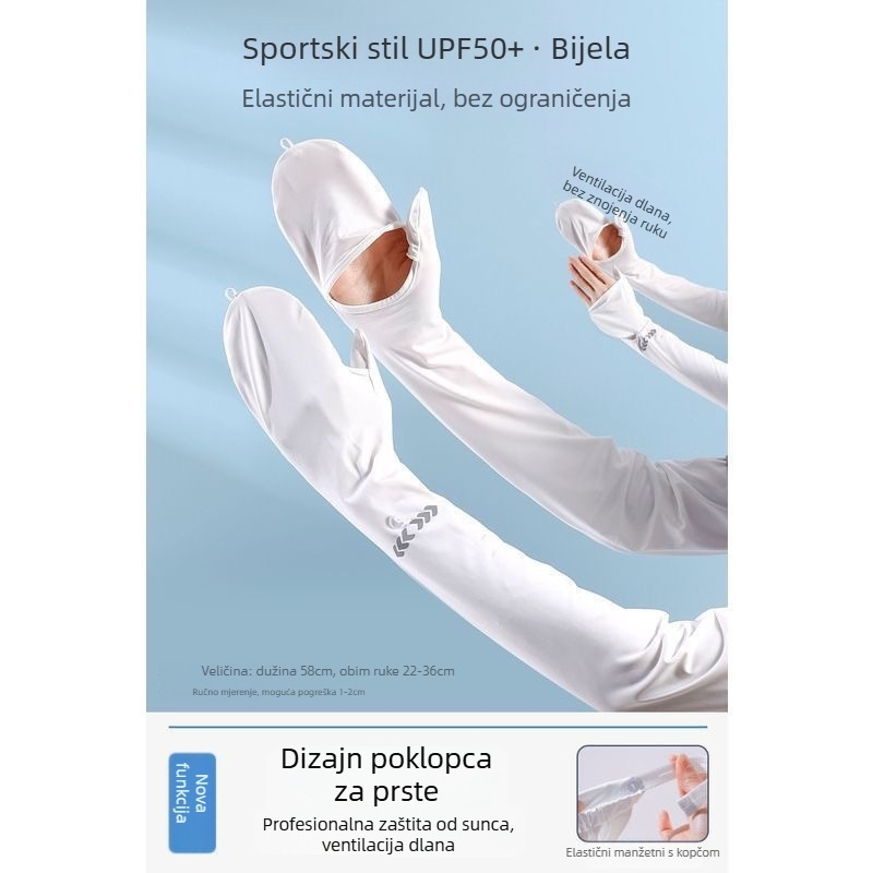 UV zaštitne rukave od Ice Silk tkanine, mješavina najlona i poliestera, labav kroj, za vožnju na otvorenom i vožnju