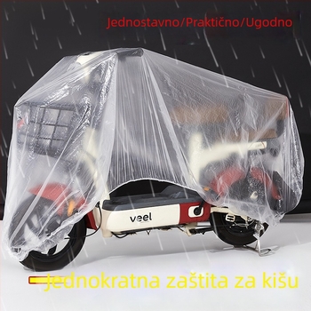 Pokrov električnog vozila: proziran plastični, jednokratni, vodootporni i otporni na prašinu, zaštita od sunca