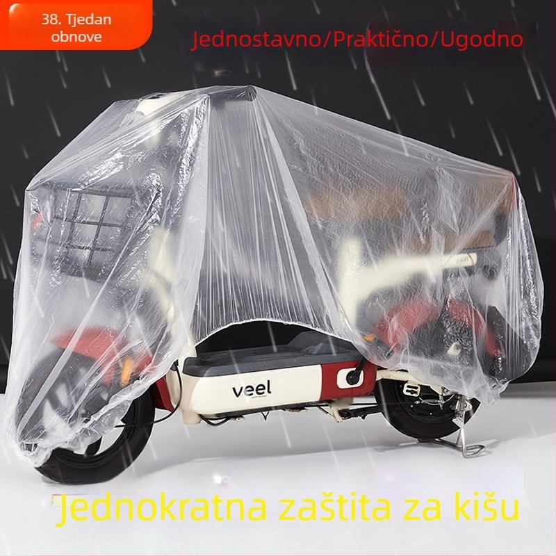 Pokrov električnog vozila: proziran plastični, jednokratni, vodootporni i otporni na prašinu, zaštita od sunca