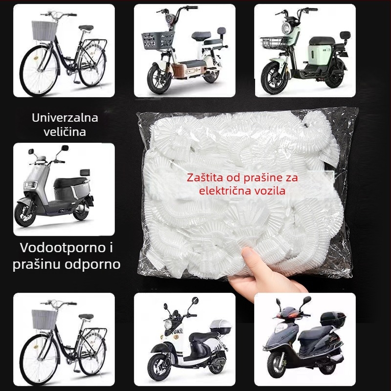 Pokrov električnog vozila: proziran plastični, jednokratni, vodootporni i otporni na prašinu, zaštita od sunca