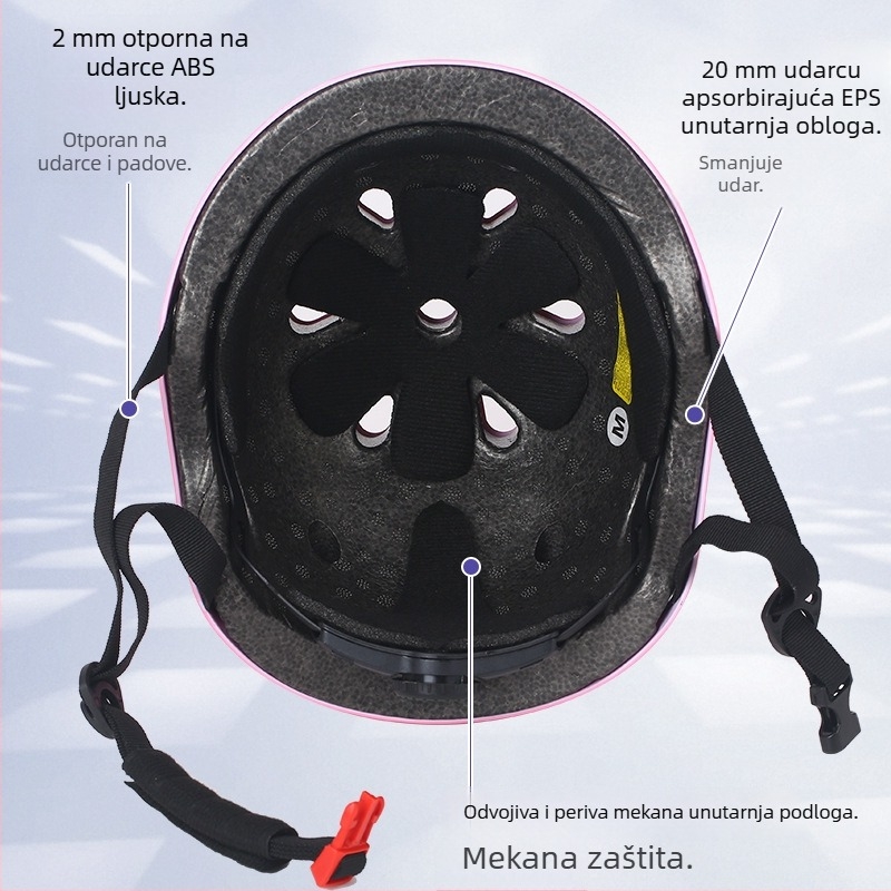 Dječja kaciga za bicikl s ABS kućištem i EPS unutarnjom, ventilirana i prozračna, unisex, prilagodljiv uzorak i logotip