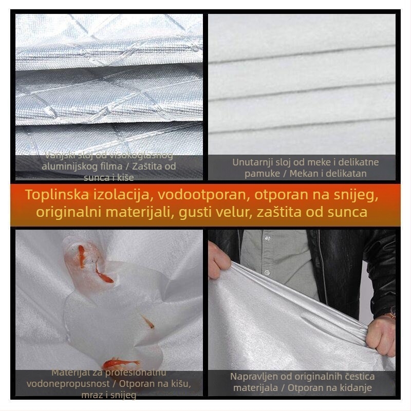 Navlaka za automobile za sve sezone s debelim izolacijskim platnom za sunce i kišu. Materijal: pamuk baršun; Prilagodba: Da; Kompatibilni modeli: Različiti automobili; Broj proizvoda: ltao595519174641