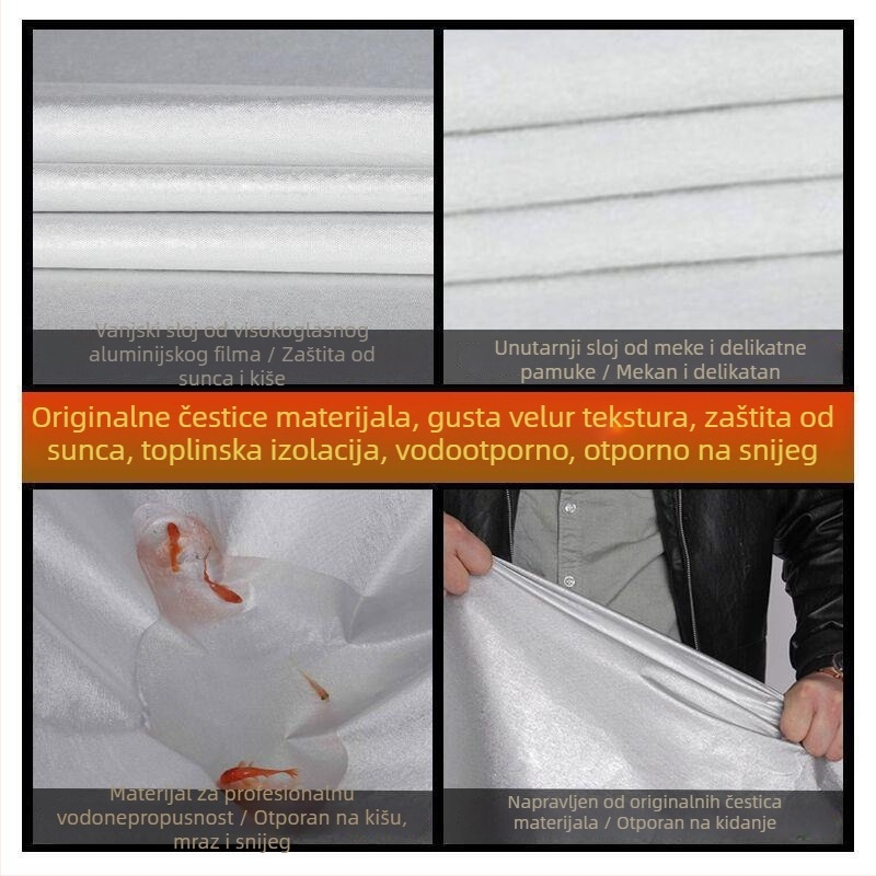 Navlaka za automobile za sve sezone s debelim izolacijskim platnom za sunce i kišu. Materijal: pamuk baršun; Prilagodba: Da; Kompatibilni modeli: Različiti automobili; Broj proizvoda: ltao595519174641