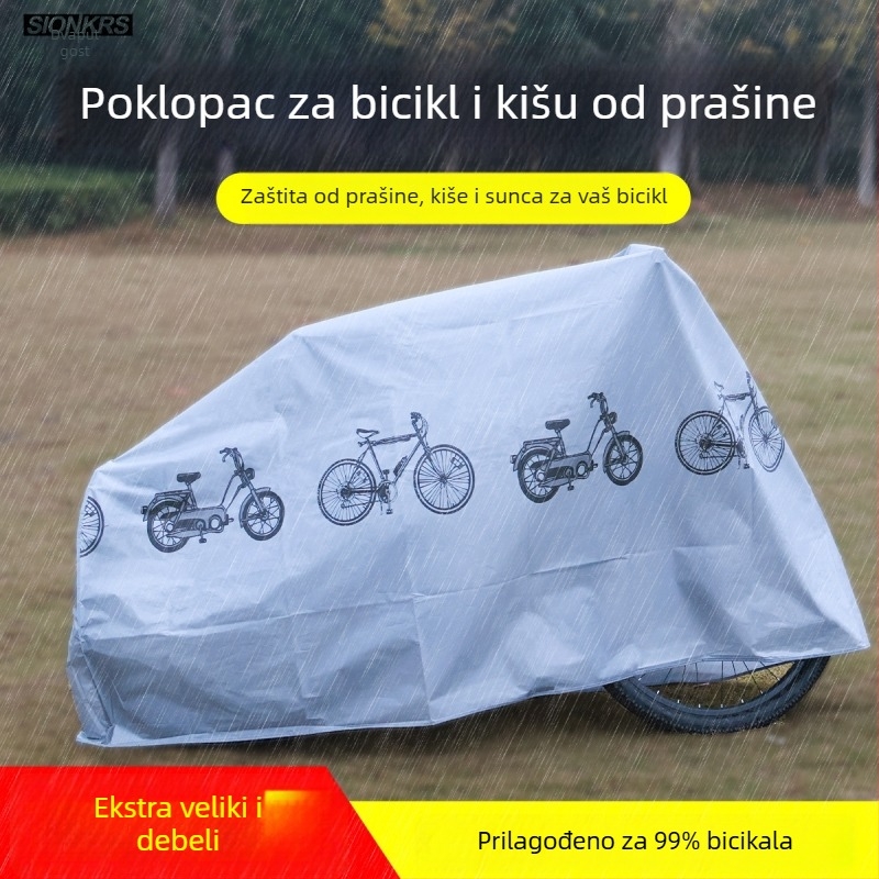 Navlaka za bicikl, poliester, kišnica i prašinska zaštita, univerzalna namjena