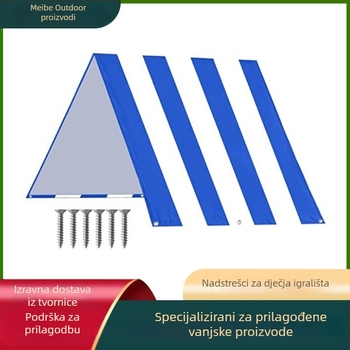Baldahin za vanjsko dječje igralište, otporan na prašinu - Oxford tkanina, vodootporan i UV zaštita, prilagodljiv, moderan minimalistički stil
