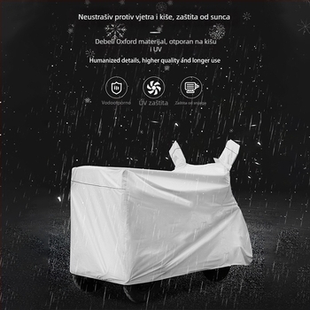 Navlaka za električno vozilo, Navlaka za kišu za trokolno vozilo, Oxford tkanina, Debljeni materijal, Jednostavan stil