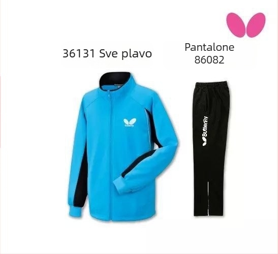 Set za stolni tenis - brzo sušenje, dugi rukav, jakna i hlače za muškarce i žene; 100% poliester, mješavina kemijskih vlakana