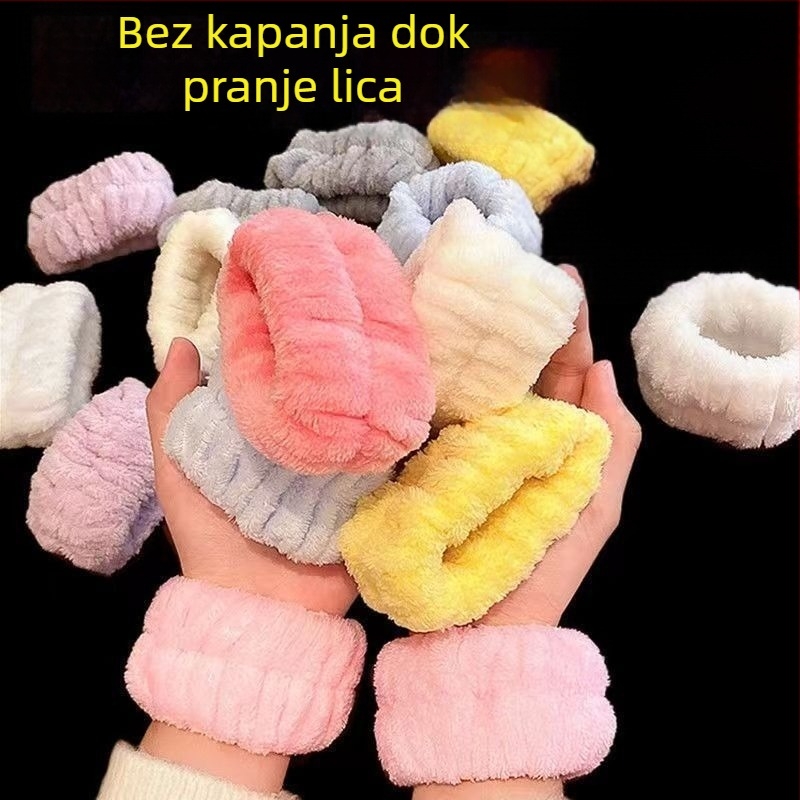 Narukvica za pranje lica, tkanina koja upija znoj, jednostavan unisex dizajn, otporna na pranje i vlagu