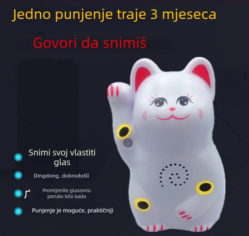 Indukcijski zvučnik za vrata s infracrvenim alarmom i mogućnošću snimanja zvuka; model 024; dvostruko napajanje (baterija i napajanje); napajanje 4,5V; prilagodljiv zvuk zvona