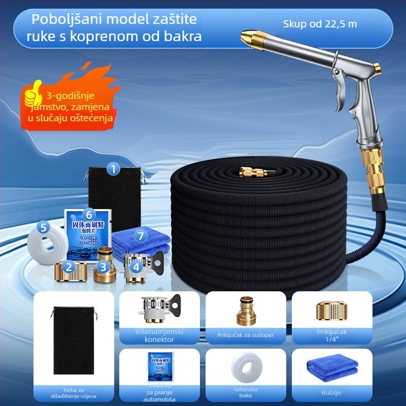 Pranje automobila visokotlačnim teleskopskim crijevom, Materijal poliester PVC, Model YJ-B6556, Brand Yiju