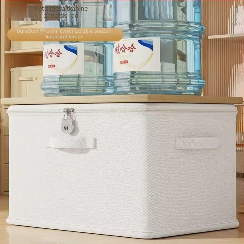 Sklopiva kutija za odjeću s poklopcem, tkanina, kapacitet 40–50 L, prijenosna