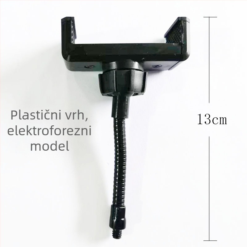 Ring svjetlo s fleksibilnom cijevi i držačem za telefon za uživo prijenos — metalno tijelo, model Hose, dodatna oprema za osvjetljenje