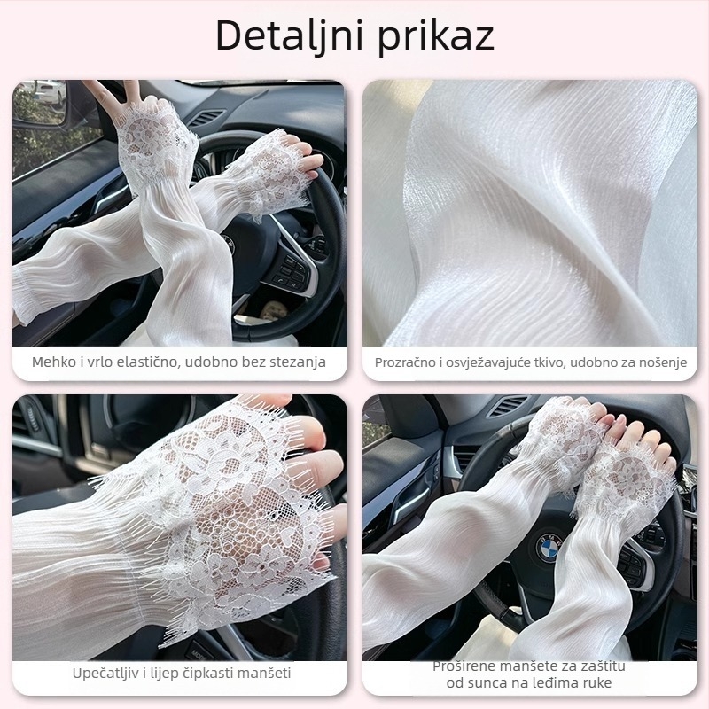 Rukavi za vožnju i biciklizam — Ice Silk, 81–95% poliestera, UV zaštita, labavi kroj, proljeće 2025