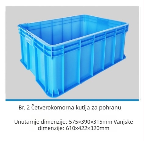 Ekstra debela kutija s poklopcem – HDPE, injekcijsko lijevanje, debljina zida 4–6 mm, nosivost 100 kg, za dijelove i alate