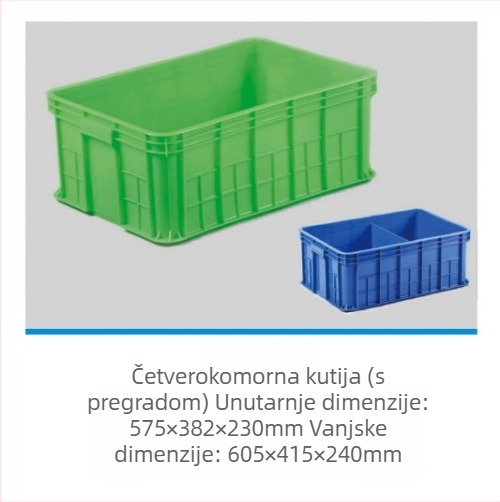 Ekstra debela kutija s poklopcem – HDPE, injekcijsko lijevanje, debljina zida 4–6 mm, nosivost 100 kg, za dijelove i alate