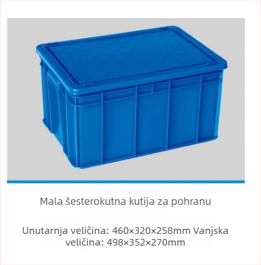 Ekstra debela kutija s poklopcem – HDPE, injekcijsko lijevanje, debljina zida 4–6 mm, nosivost 100 kg, za dijelove i alate