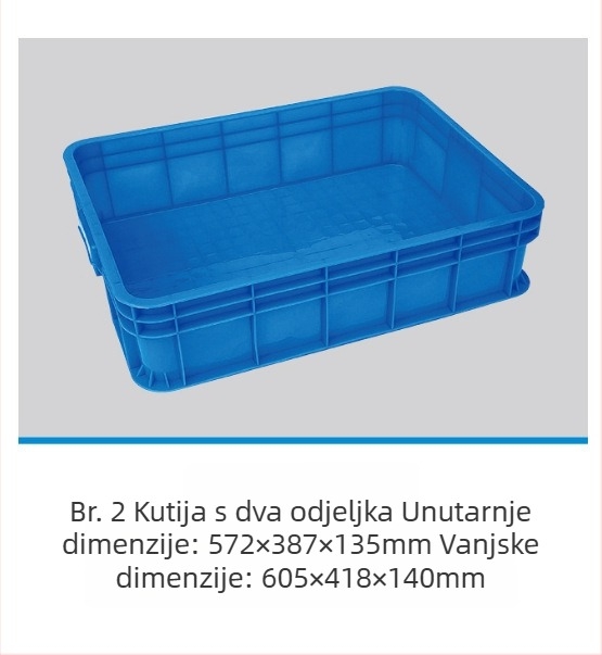 Ekstra debela kutija s poklopcem – HDPE, injekcijsko lijevanje, debljina zida 4–6 mm, nosivost 100 kg, za dijelove i alate