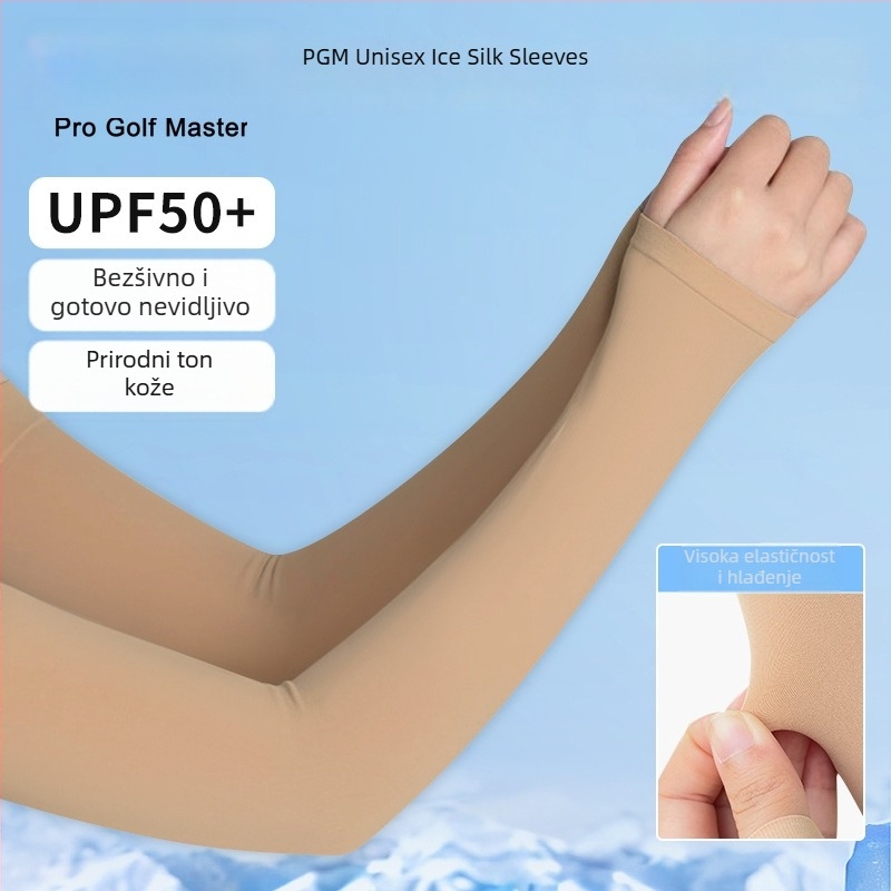 PGM unisex vanjske rukave za zaštitu od sunca, najlon tkanina, UPF50+, tiskani logotip, prilagodljivi