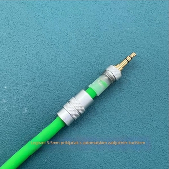 Lightning na 3,5 mm AUX audio kabel za iPhone u automobilu – 6-jezgreni vodovi, zlatni konektori, tekući silikon 6.0 mm, CCC certificiran